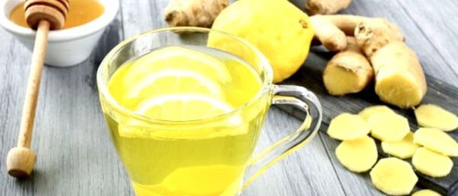 Зеленый чай с имбирем, лимоном и медом