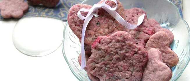 Ягодное лиловое печенье