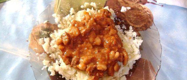 Говядина тушеная с фасолью