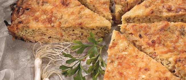 Сырная запеканка с капустой