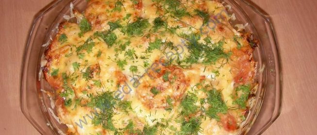 Запеканка с колбасой