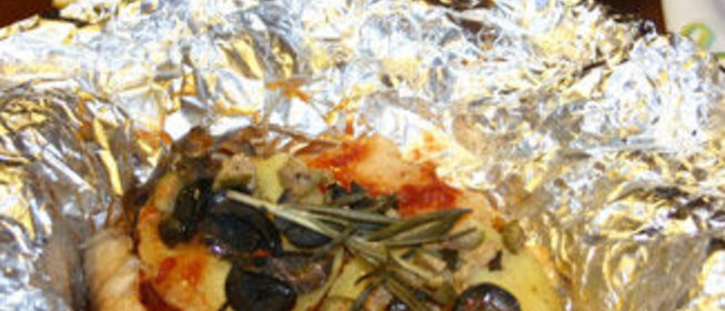 Горячая рыбная закуска с оливками