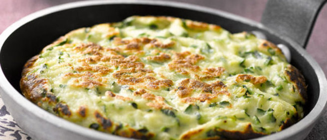 Запеканка из цукини на сковороде
