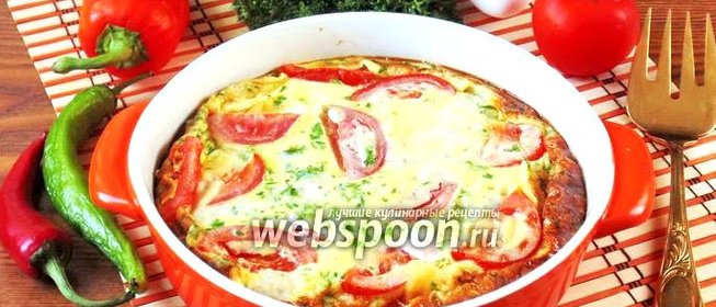 Омлет с рыбой в духовке