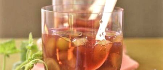 Гранатовое желе с виноградом