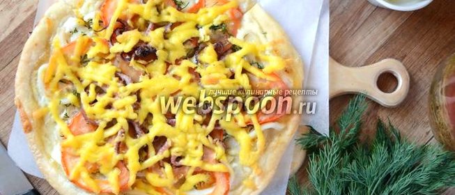 Пицца с кальмаром и осьминогом