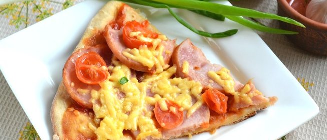 Пицца на кефире без дрожжей