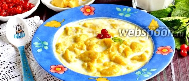 Молочный суп с клёцками