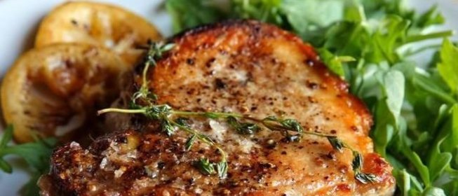 Свинина под лимонной заправкой