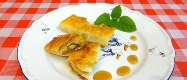 Бананы, жареные в лаваше по-техасски