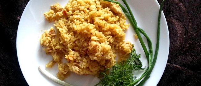 Плов с курицей на сковороде