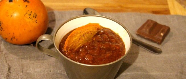 Шоколадное смузи из хурмы