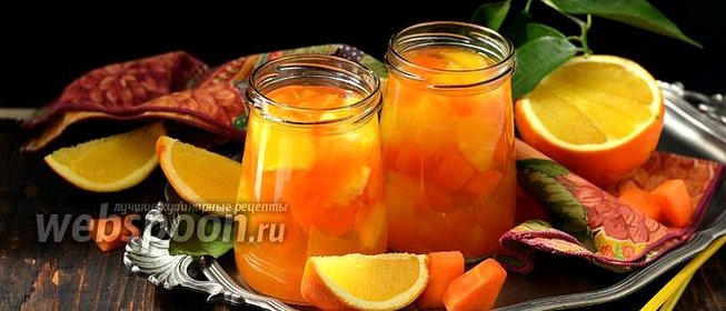 Компот из тыквы с апельсином на зиму