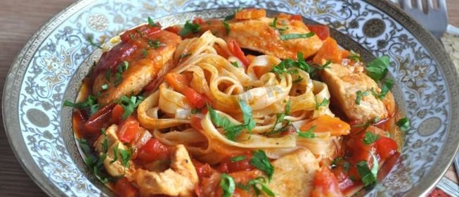 Лагман из курицы