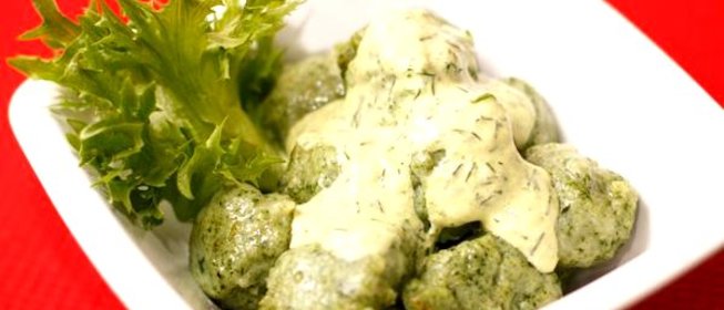 Картофельные клецки со шпинатом