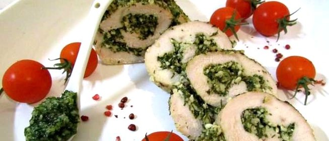 Индейка с соусом Песто