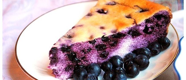 Творожная запеканка с черникой