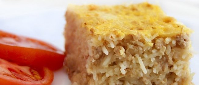 Запеканка из вермишели с фаршем