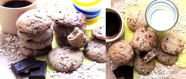 Овсяное печенье с имбирем и шоколадной крошкой