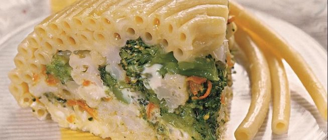 Макаронная запеканка с овощами
