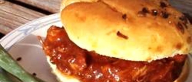 Свинина с соусом барбекю и манго