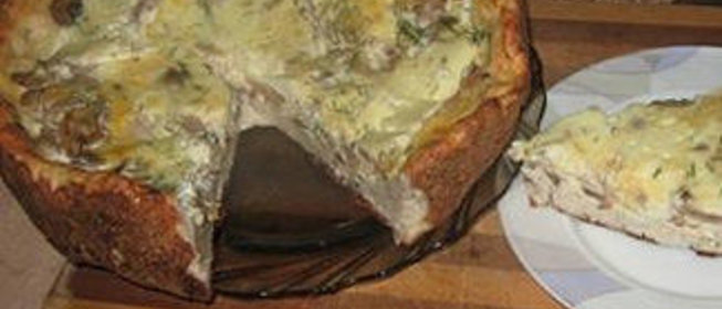 Пицца а-ля Кур или грибное лукошко