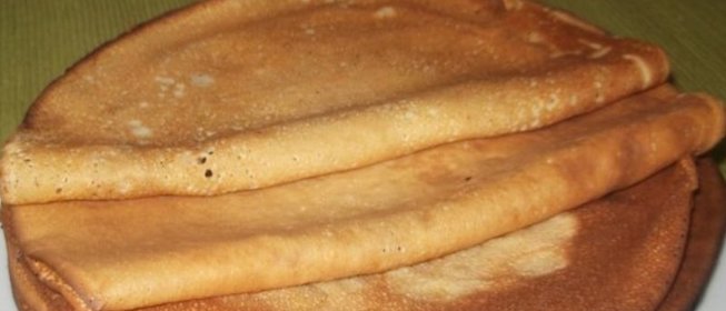 Блины без дрожжей на молоке