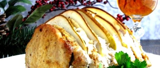 Свинина запеченая с грушами