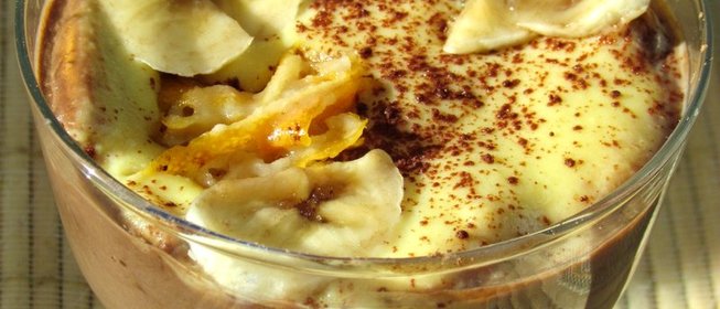 Шоколадный крем-курд с лимоном и зерновым печеньем