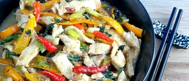 Жареная свинина с болгарским перцем