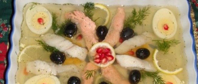Заливное из красной рыбы