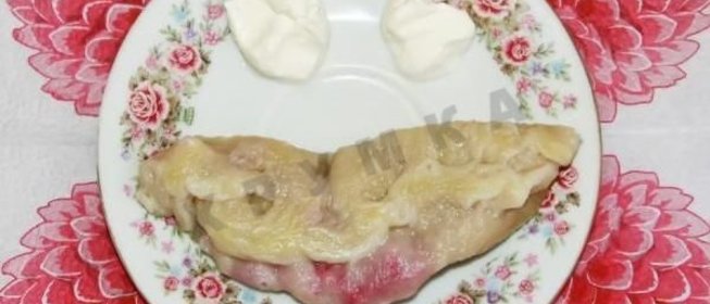 Вареники с малиной