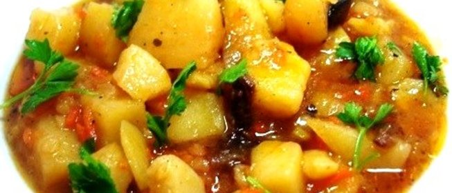 Картофель с овощами