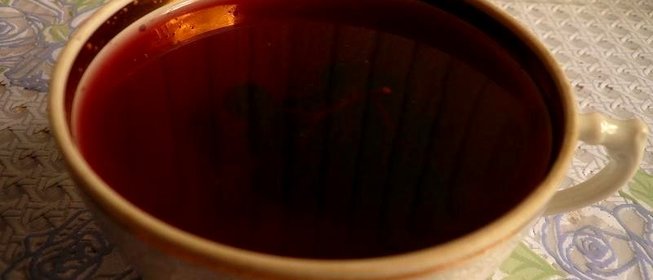 Компот из черноплодной рябины с яблоком и мятой