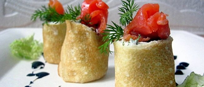 Блинная закуска с семгой