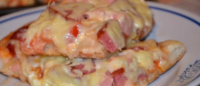 Пицца быстрая на дрожжевом тесте