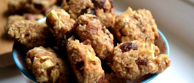 Яблочное печенье с овсяными хлопьями (веганское)
