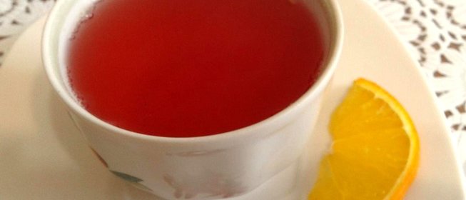 Ягодный компот с апельсином