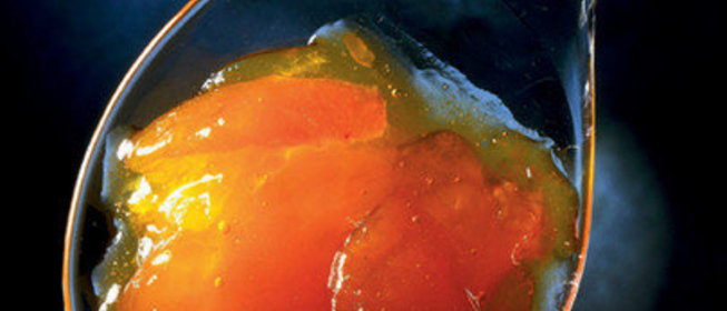 Быстрое варенье из красных грейпфрутов со свежей мятой