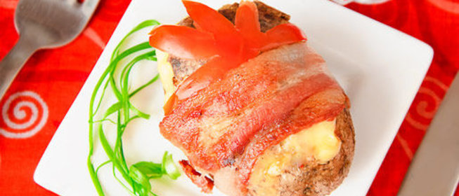 Картофель с грибами в беконе