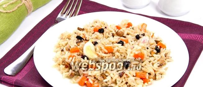 Плов с шампиньонами