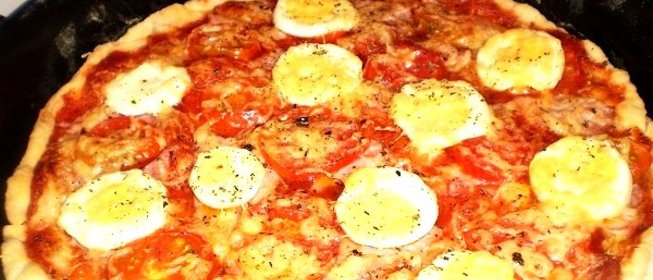 Пицца по-быстрому с ветчиной