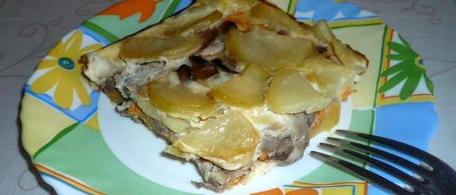 Картофельная запеканка с грибами