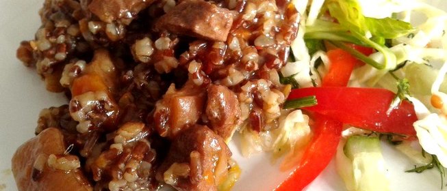 Плов из красного риса