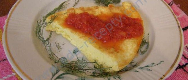 Омлет с мукой и молоком