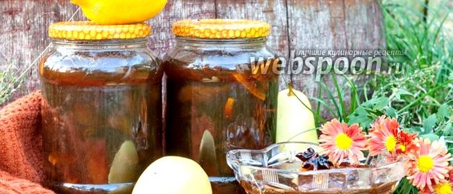 Варенье из груш с лимоном