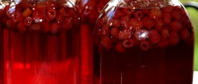 Малиновый компот на зиму