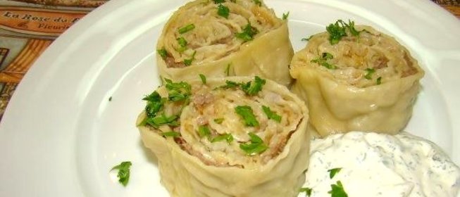 Ленивые манты в пароварке