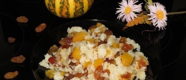 Плов с тыквой и изюмом