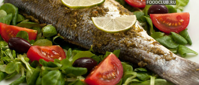 Сибас с песто